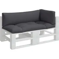 vidaXL Coussins de palette lot de 3 anthracite tissu