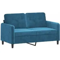 vidaXL 3-tlg. Sofagarnitur Blau Samt