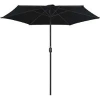 vidaXL Parasol avec mât en aluminium 270 x 246 cm noir