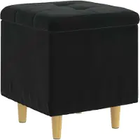 vidaXL Coffre de rangement en velours, noir, 40 x 40 x 45 cm