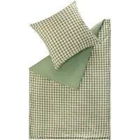 Schöner Wohnen Kollektion Schöner Wohnen linge de lit Vichy couleur vert taille 155x220+80x80