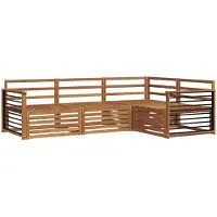 vidaXL Ensemble de salon de jardin 4 pièces en bois d'acacia massif, finition naturelle