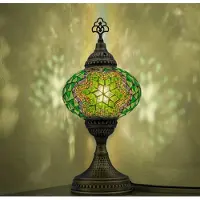 Halay Lampe de table Mozaiek, fabriquée à la main, lampe de nuit orientale, décoration marocaine pour chambre à coucher et bureau, idée cadeau