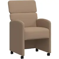 vidaXL Chaises de salle à manger à roulettes, lot de 2, couleur cappuccino, 58 x 65 x 98 cm