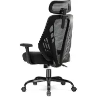 GTPLAYER COMHOMA Chaise de bureau ergonomique Chaise de bureau avec accoudoirs 3D, appuie-tête, chaise de gamer en maille respirante, dossier en V, fonction bascule