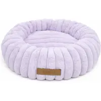 Dogeste Donut panier pour chien 60 cm rond, coussin doux et moelleux, lavable, fond antidérapant