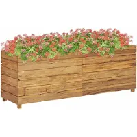 Prolenta Maison Exclusive - Jardinière surélevée 150x40x55 cm, en teck, bois d'althol et acier
