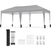 Northix 3 x 6 m Pop-Up Pavilion with UV Protection, Grey