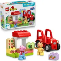 LEGO DUPLO Peppa Pig Tracteur et Marché 10468, Jeu Éducatif 2 ans, Jouet de Construction