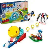 LEGO Sonic the Hedgehog Conflit au feu de camp 77001, Jouet de construction, 4 figurines, Lanceur de sphere de vitesse, 7+ ans