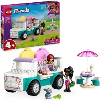 LEGO Friends Le camion de glaces de Heartlake City, Jeu de construction 4 ans, 92 pièces, 2 mini-poupées, Lapin inclus