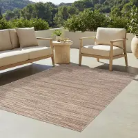 Tapiso Tapis Tapis YUCANA Outdoor Beige Balcon Résistant aux UV 120 x 170 cm