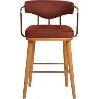 Xl Moebel Gmbh Tabouret de bar élégant Chaise Designer Chaise en bois Chaise de salle à manger Tabouret de bar Marron Nouveau