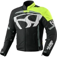 MUGENRACE Aggressore-T Veste Textile Noir Blanc Jaune Fluo Imperméable Taille XS