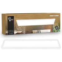 B.K.Licht Panneau LED plat 98x20 cm rectangulaire 36W 4800lm 4000K blanc neutre protection contre les projections d'eau blanc - Plafonnier salle de bain cuisine salon