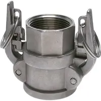 Tameson Raccord de sécurité Camlock DN 140 (6'') en acier inoxydable Rp 6'' à filetage femelle Type D MIL-C-27487
