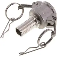 Tameson Raccord Camlock DN 20 (3/4'') en acier inoxydable Pilier de tuyau (19 mm) Type C EN 14420-7 (DIN 2828)