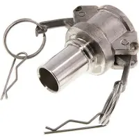 Tameson Raccord Camlock DN 25 (1'') en acier inoxydable Pilier de tuyau (25 mm) Type C EN 14420-7 (DIN 2828)