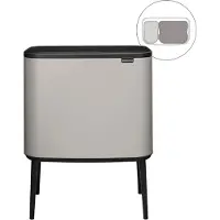 Brabantia Poubelle Tactile, Poubelle, Gris