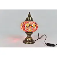 Halay Lampe de table turque multicolore faite main – Lampe de nuit orientale pour un éclairage d'ambiance