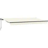 vidaXL , store enroulable crème, 350 x 200 cm, tissu