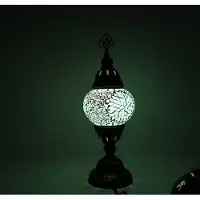 Halay Lampe mosaïque turque - Lampe de table artisanale - Lampe orientale marocaine - Ø 12 cm, hauteur 30 cm - Colorée et unique