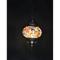 Halay Suspension mosaïque turque - Lampe marocaine faite main - Lampe orientale authentique multicolore - 78 cm