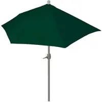 Mendler Parasol Semi-Circulaire Parla, Demi-Parasol Balcon, Uv 50+ Polyester/Alu 3kg 270cm Vert Sans Support