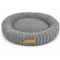 Dogeste Donut panier pour chien 60 cm rond, coussin doux et moelleux, lavable, fond antidérapant