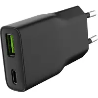 Natec Chargeur USB RIBERA GAN SLIM USB-A USB-C 20W