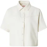 Levi's Logan Short Sleeve Shirt Beige L Femme