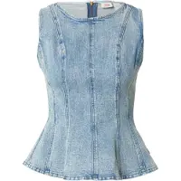 Levi's Haut 'Leighton Peplum Top' bleu denim
