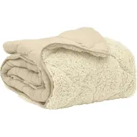 vidaXL Couette toutes saisons rembourrée crème 135 x 220 cm