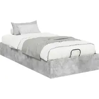 vidaXL Sommier ottoman gris béton 80,5 x 200 cm Matériau dérivé du bois
