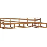 vidaXL Ensemble de canapés d'extérieur 5 pièces en bois massif d'acacia naturel