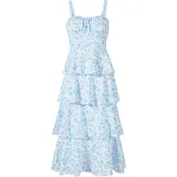 Imily Bela Robe bleu clair / blanc
