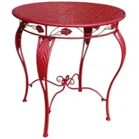 DanDiBo Table de bistrot ronde 70cm métal fer rouge résistant aux intempéries Rosso 96711 Table de jardin antique métal table de balcon table de terrasse table