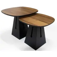 Xl Moebel Gmbh Set 2x tables basses rondes design tables à café élégantes tables d'appoint