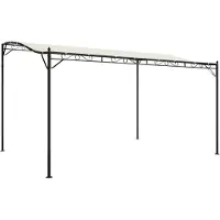 Syfax Auvent crème 4x3 m 180 g/m² tissu et acier