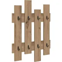 vidaXL Porte-manteau mural chêne artisanal 60 x 3 x 82 cm