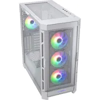 Cougar DUOFACE PRO RGB, tour moyenne, sans bloc d'alimentation, USB/audio, ATX, 1x USB-C 3.1, 2x USB 3.0, 1x USB 2.0, blanc