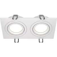 Maytoni Atom Downlight, luminaire encastré 2x GU10 Blanc double (GU10)