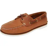 Timberland pour homme. TB0A43V98771 Chaussures bateau en cuir marron (42 W), Plat, Lacets, Casuel