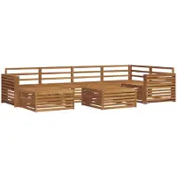 vidaXL Ensemble de canapés d'extérieur 7 pièces en bois massif d'acacia naturel