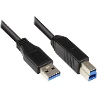 GOOD CONNECTIONS USB3.0 Kabel A-B schwarz 0,2m