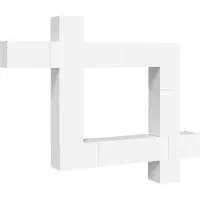 Sonstiges Ensemble de meubles TV 9 pcs Blanc Bois d'ingénierie