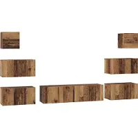 Syfax Ensemble meuble TV 8 pcs Bois Ancien Bois d'ingénierie