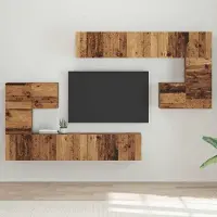 Prolenta Maison Exclusive - Meubles TV : 4 unités, fabriqués en bois massif recyclé