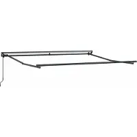 Syfax Cadre d'auvent Réglable Anthracite 3,5 x 2,5 m Acier