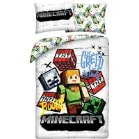 Halantex SP. z.o.o. Housse de couette Minecraft TNT - 140 x 200 cm - 70 x 90 cm - Polyester